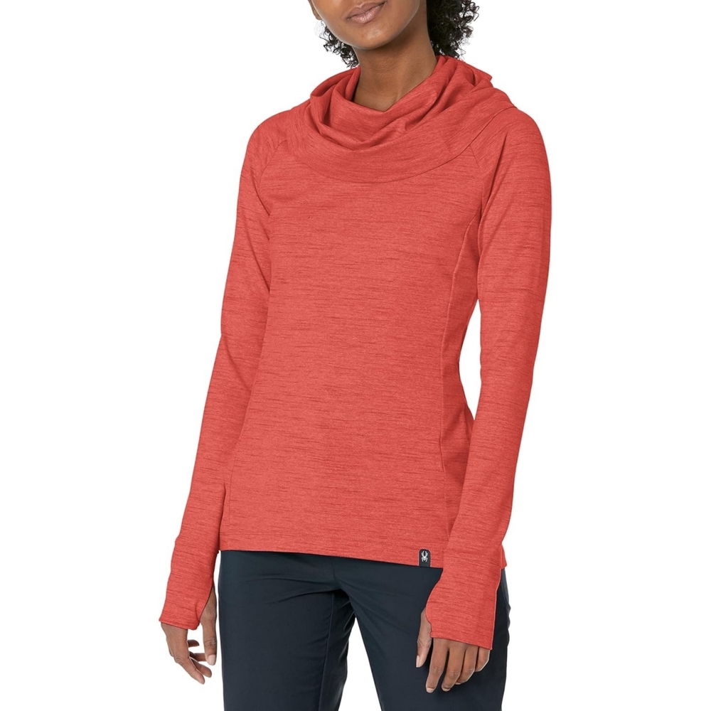 Spyder Solitude Funnel Neck Long Sleeve Thumb Hole Pullover Medium